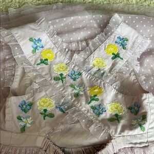 Mini Boden Lilac Dress with Embroidery